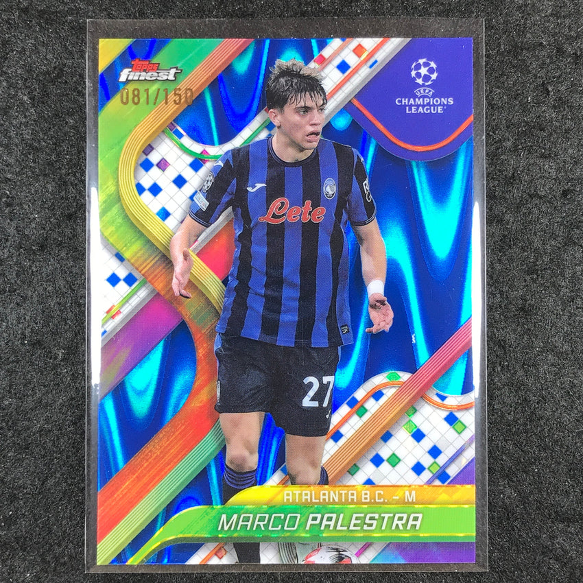2024-25 Topps Finest UEFA Club Comp MARCO PALESTRA Blue RayWave /150 #21