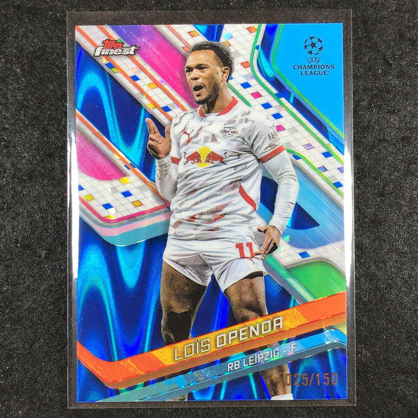 2024-25 Topps Finest UEFA Club Comp LOIS OPENDA Blue RayWave /150 #25