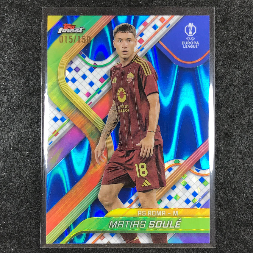2024-25 Topps Finest UEFA Club Comp MATIAS SOULE Blue RayWave /150 #37