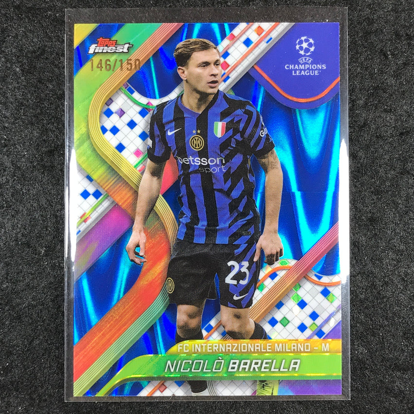 2024-25 Topps Finest UEFA Club Comp NICOLO BARELLA Blue RayWave /150 #67