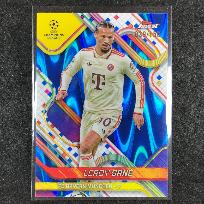 2024-25 Topps Finest UEFA Club Comp LEROY SANE Blue RayWave /150 #79