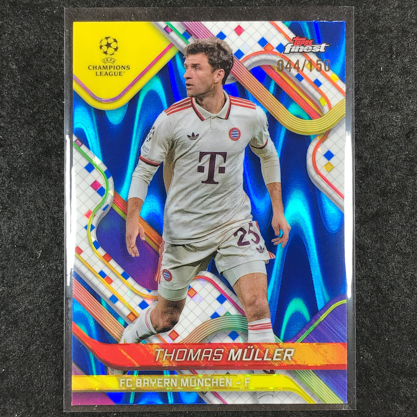 2024-25 Topps Finest UEFA Club Comp THOMAS MULLER Blue RayWave /150 #141
