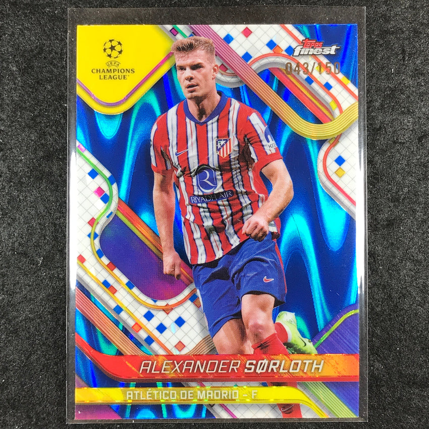 2024-25 Topps Finest UEFA Club Comp ALEXANDER SORLOTH Blue RayWave /150 #147