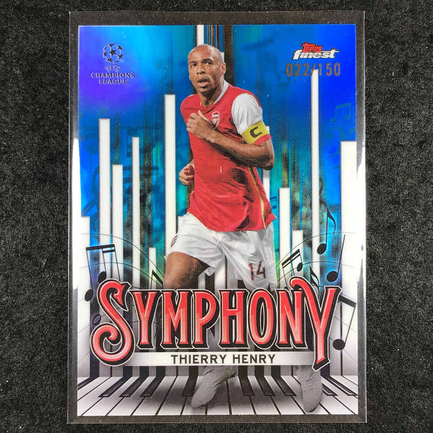 2024-25 Topps Finest UEFA Club Comp THIERRY HENRY Symphony Blue /150 #20