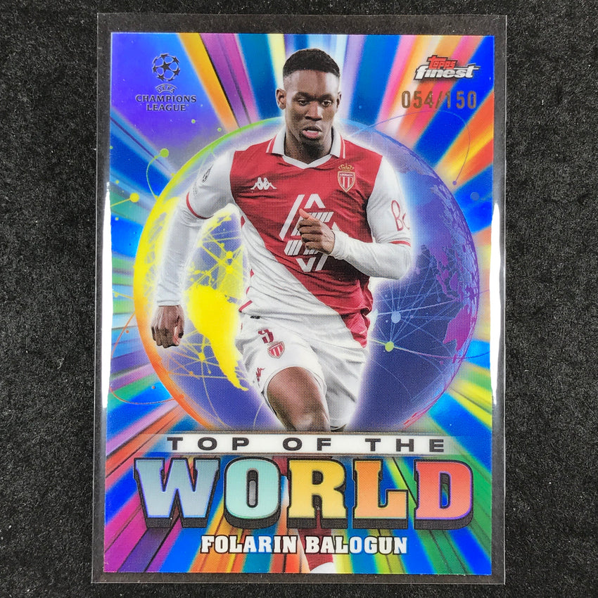 2024-25 Finest UEFA Club Comp FOLARIN BALOGUN Top of the World Blue /150 #18