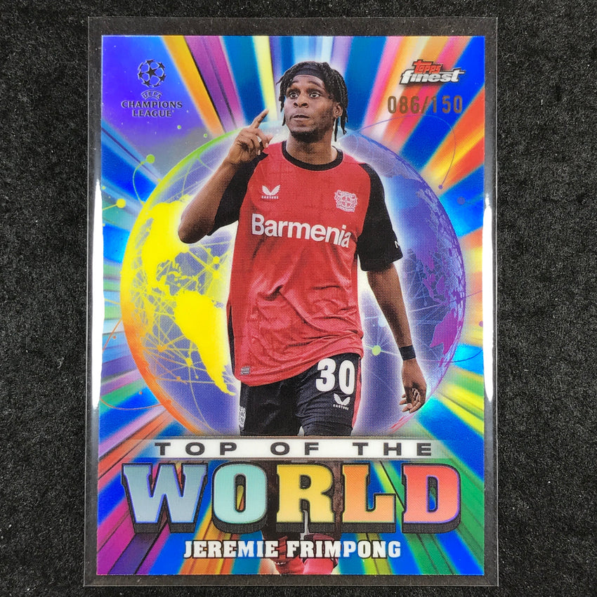 2024-25 Finest UEFA Club Comp JEREMIE FRIMPONG Top of the World Blue /150 #24