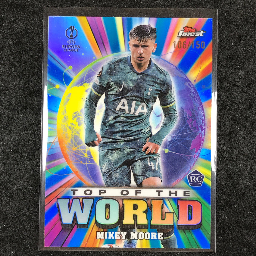 2024-25 Finest UEFA Club Comp MIKEY MOORE Top of the World Rookie Blue /150 #31