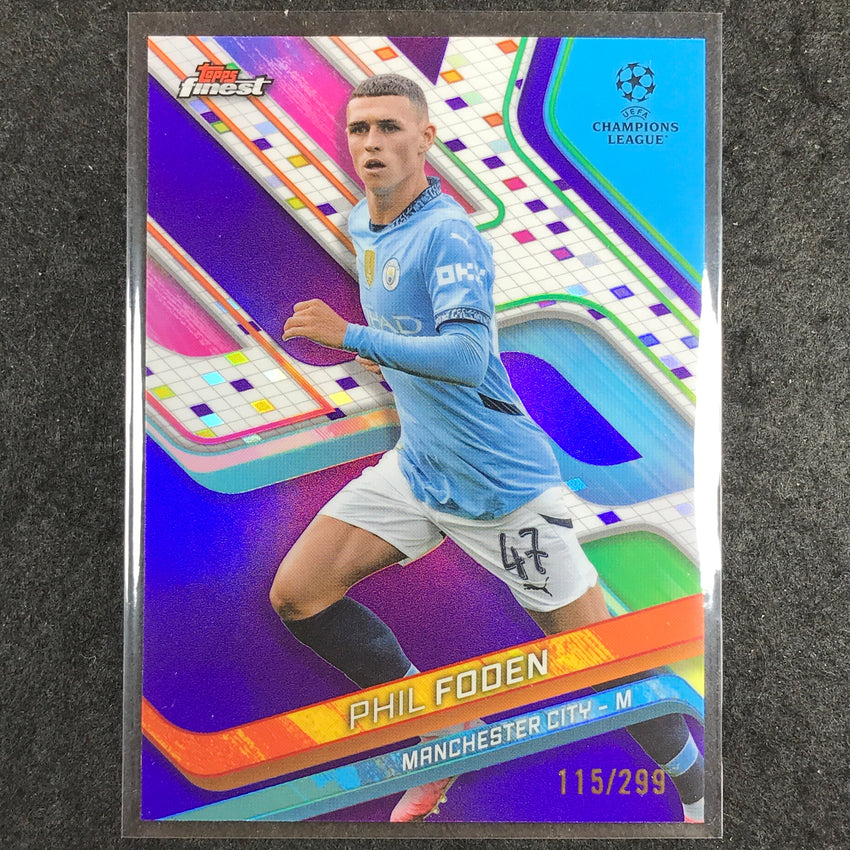2024-25 Topps Finest UEFA Club Comp PHIL FODEN Base Purple /299 #47