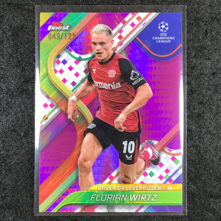 2024-25 Topps Finest UEFA Club Comp FLORIAN WIRTZ Pink Prism /125 #27