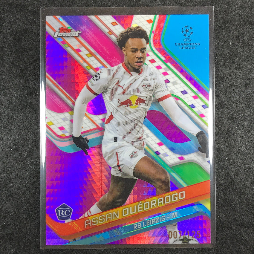 2024-25 Topps Finest UEFA Club Comp ASSAN OUEDRAOGO Rookie Pink Prism /125 #55