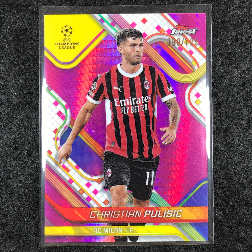 2024-25 Topps Finest UEFA Club Comp CHRISTIAN PULISIC Pink Prism /125 #76