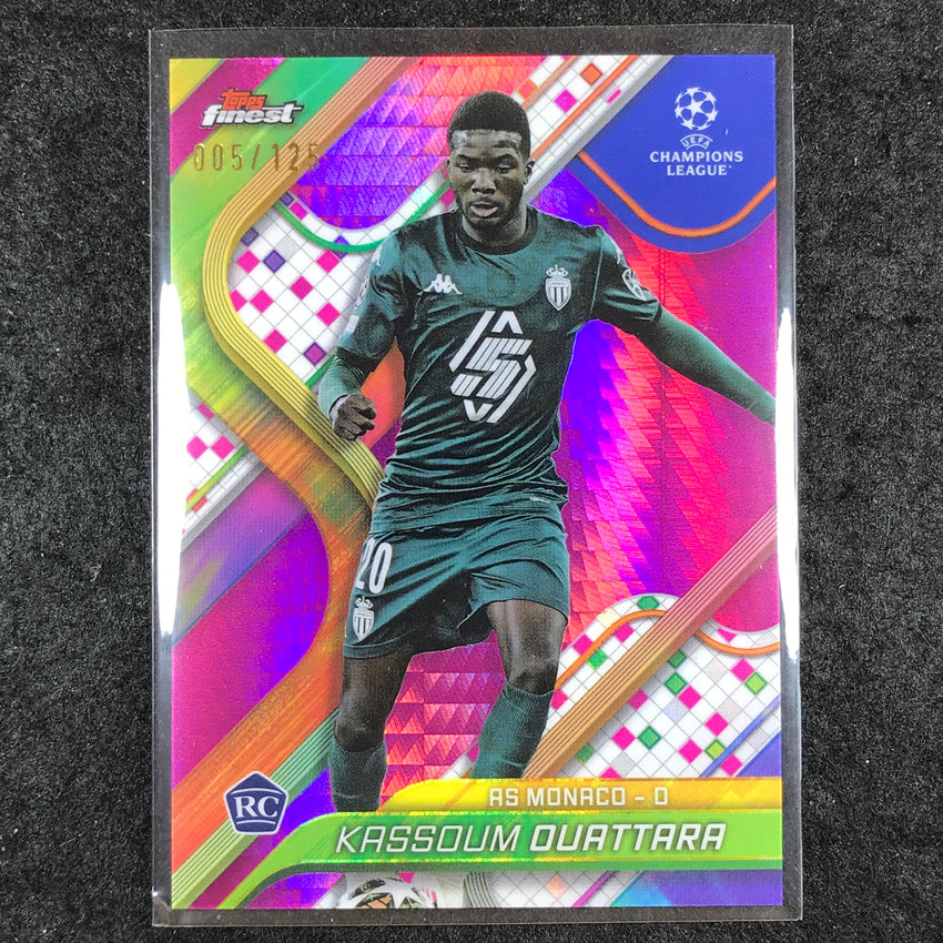 2024-25 Topps Finest UEFA Club Comp KASSOUM OUATTARA Rookie Pink Prism /125 #98
