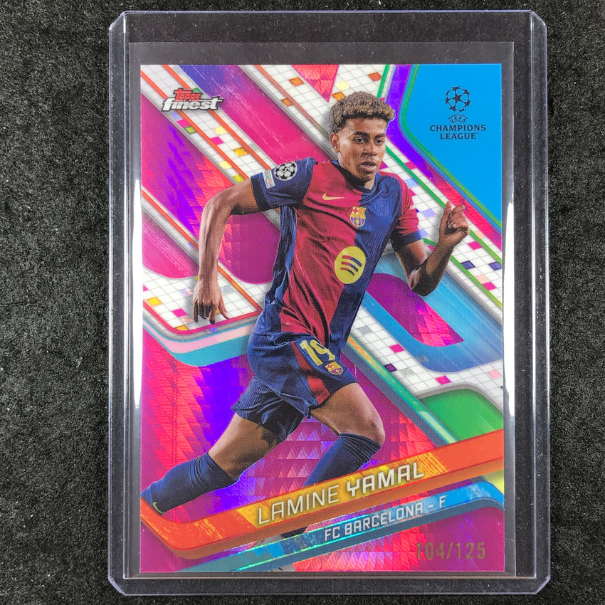 2024-25 Topps Finest UEFA Club Comp LAMINE YAMAL Pink Prism /125 #99