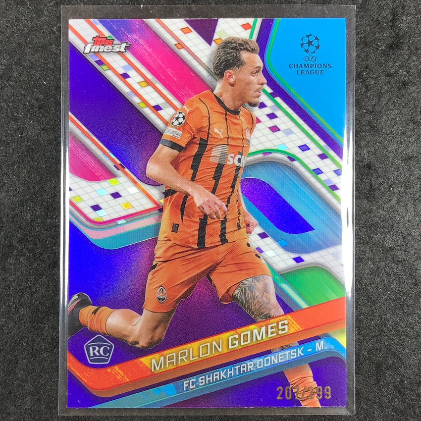 2024-25 Topps Finest UEFA Club Comp MARLON GOMES Rookie Base Purple /299 #52