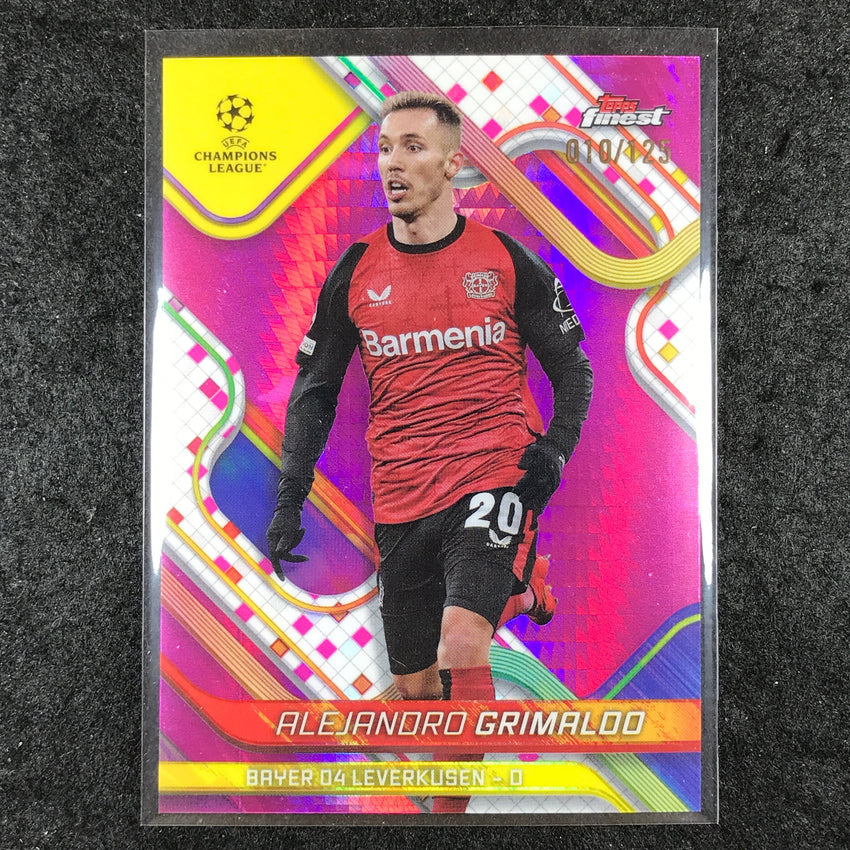 2024-25 Topps Finest UEFA Club Comp ALEJANDRO GRIMALDO Pink Prism /125 #119