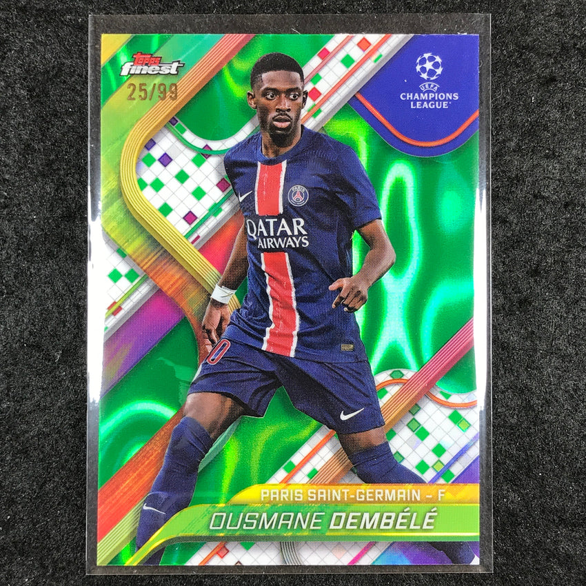 2024-25 Topps Finest UEFA Club Comp OUSMANE DEMBELE Green Lava 25/99 #30
