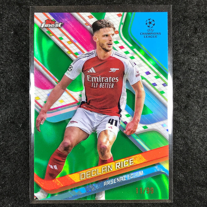 2024-25 Topps Finest UEFA Club Comp DECLAN RICE Green Lava 11/99 #41