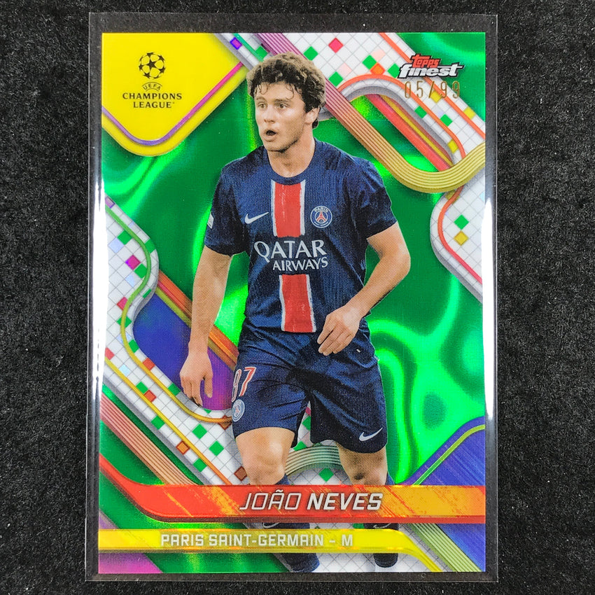 2024-25 Topps Finest UEFA Club Comp JOAO NEVES Green Lava 5/99 #135