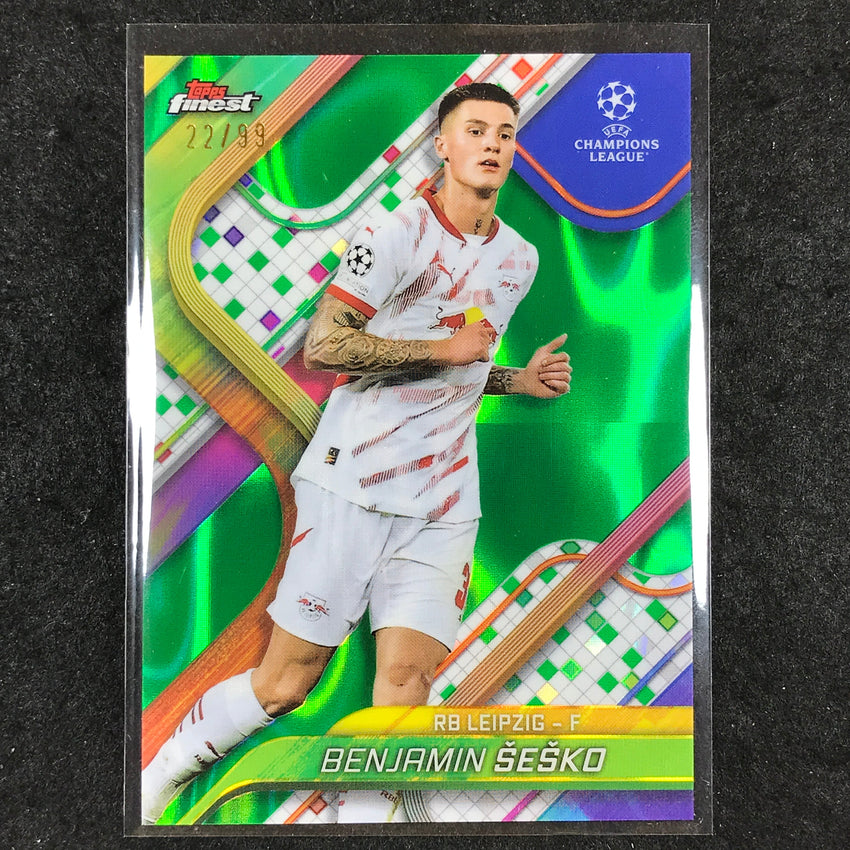 2024-25 Topps Finest UEFA Club Comp BENJAMIN SESKO Green Lava 22/99 #146