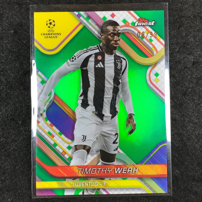2024-25 Topps Finest UEFA Club Comp TIMOTHY WEAH Base Green 8/99 #2