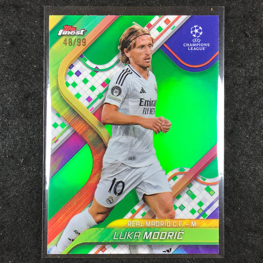 2024-25 Topps Finest UEFA Club Comp LUKA MODRIC Base Green 48/99 #10