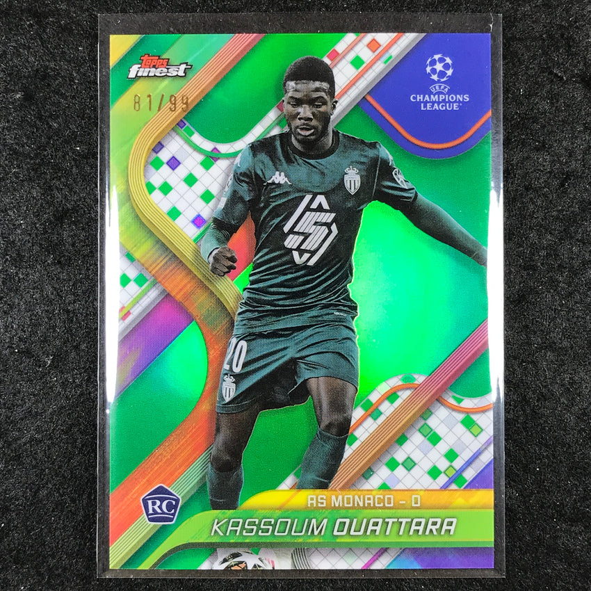 2024-25 Topps Finest UEFA Club Comp KASSOUM OUATTARA Rookie Base Green 81/99 #98