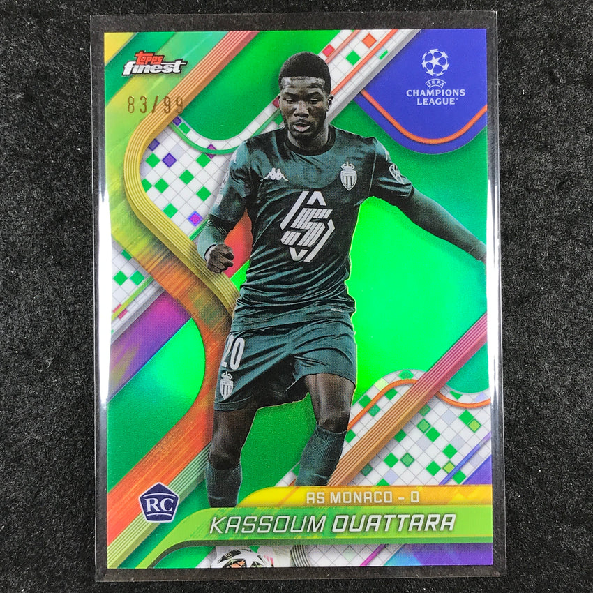 2024-25 Topps Finest UEFA Club Comp KASSOUM OUATTARA Rookie Base Green 83/99 #98