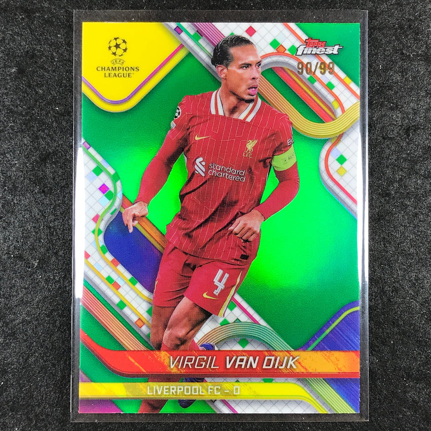 2024-25 Topps Finest UEFA Club Comp VIRGIL VAN DIJK Base Green 90/99 #120