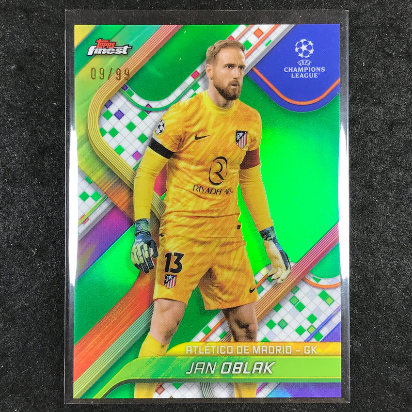2024-25 Topps Finest UEFA Club Comp JAN OBLAK Base Green 9/99 #124