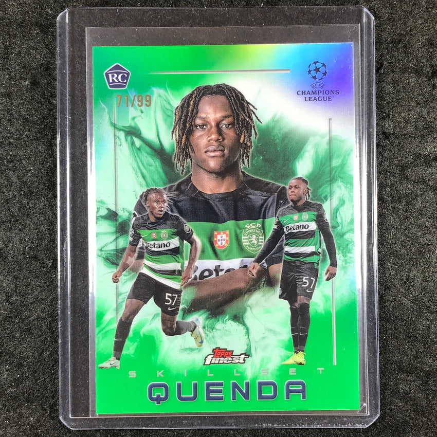 2024-25 Topps Finest UEFA Club Comp GEOVANY QUENDA Skillset Rookie Green 71/99