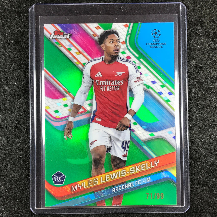 2024-25 Topps Finest UEFA Club Comp MYLES LEWIS-SKELLY Rookie Base Green 71/99