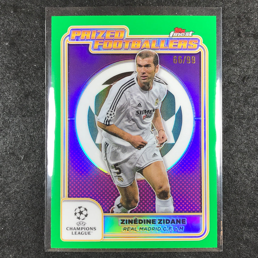 2024-25 Finest UEFA Club Comp ZINEDINE ZIDANE Prized Footballers Green 66/99 #6