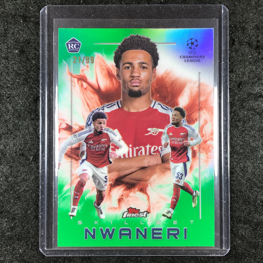 2024-25 Topps Finest UEFA Club Comp ETHAN NWANERI Skillset Rookie Green 21/99