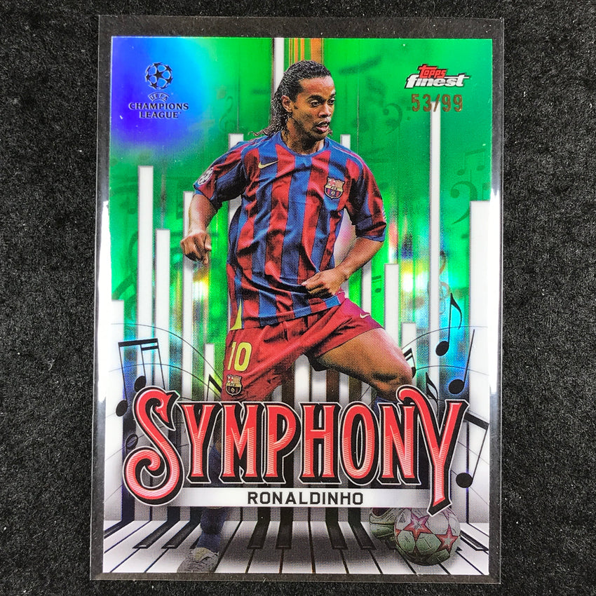 2024-25 Topps Finest UEFA Club Comp RONALDINHO Symphony Green 53/99 #1