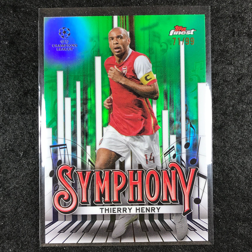 2024-25 Topps Finest UEFA Club Comp THIERRY HENRY Symphony Green 71/99 #20