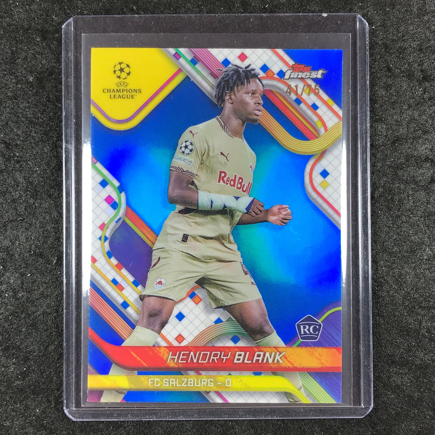 2024-25 Topps Finest UEFA Club Comp HENDRY BLANK Rookie Base Blue 41/75 #128