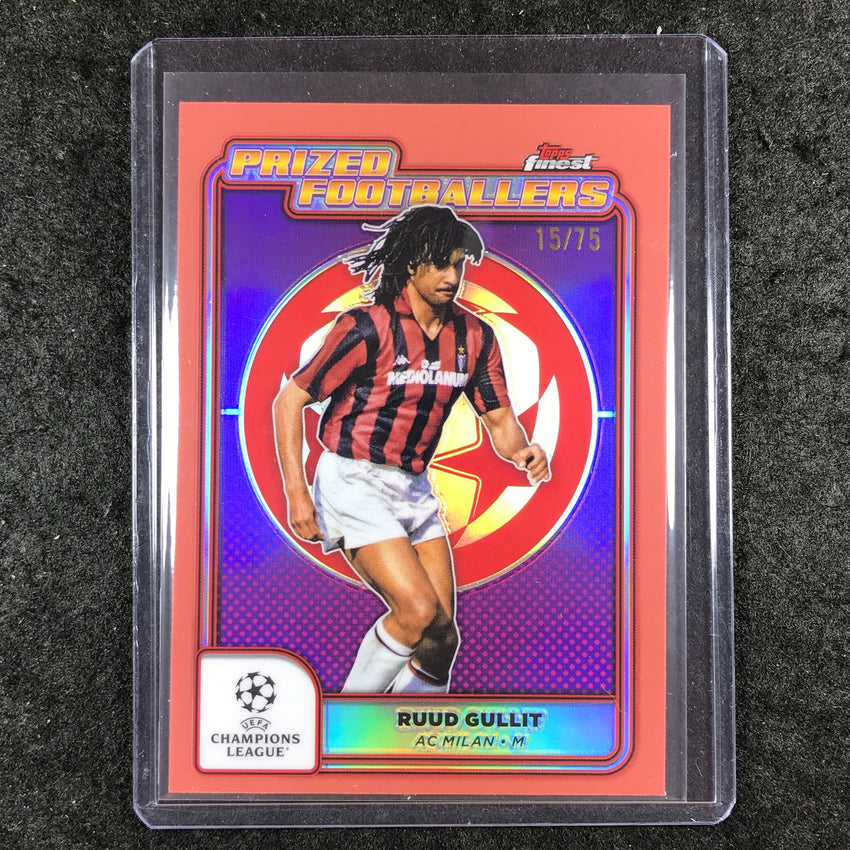 2024-25 Finest UEFA Club Comp RUUD GULLIT Prized Footballers Rose Gold 15/75 #8