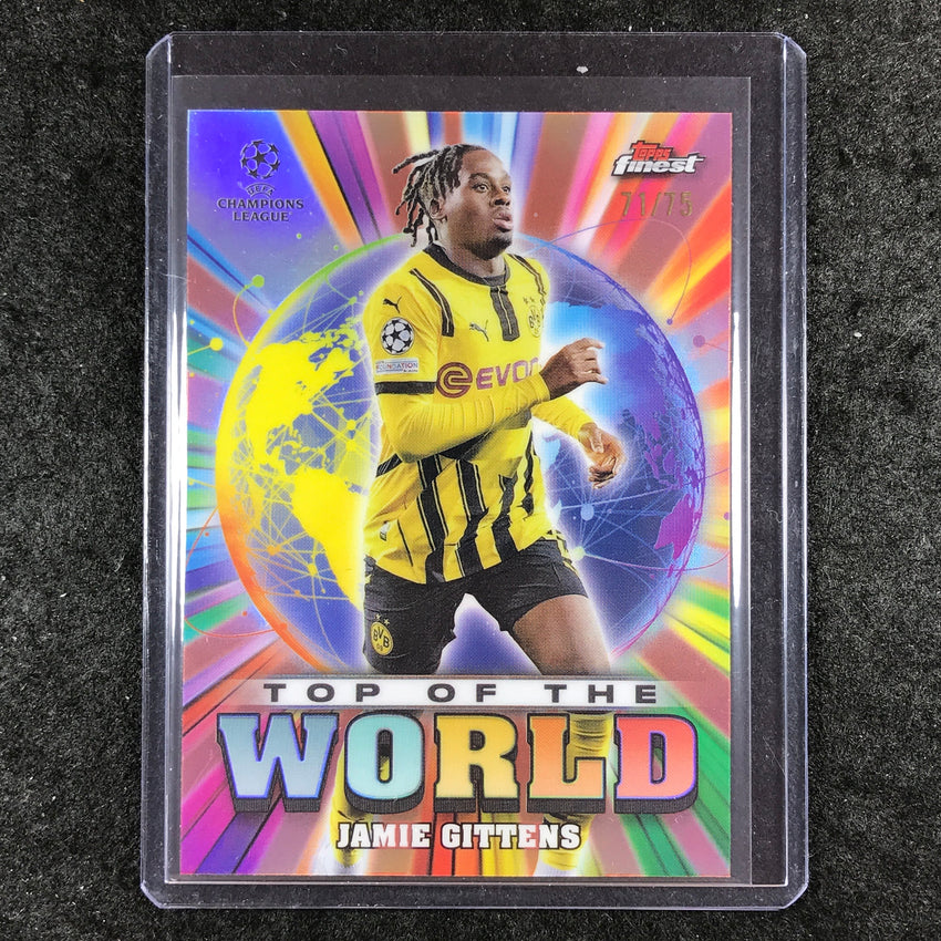 2024-25 Finest UEFA Club Comp JAMIE GITTENS Top of the World Rose Gold 71/75 #11