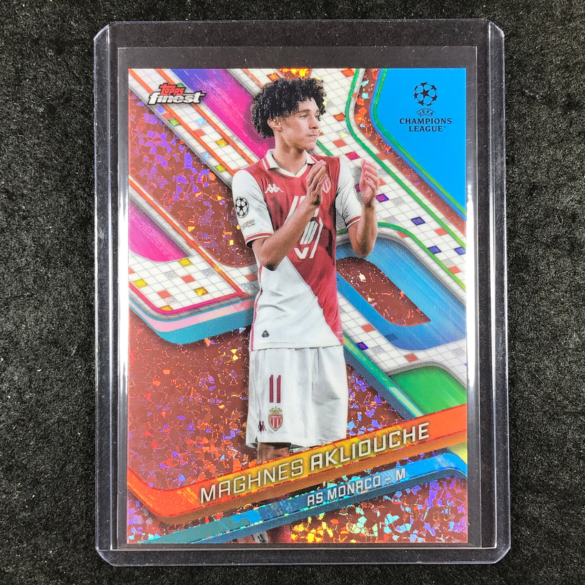 2024-25 Finest UEFA Club Comp MAGHNES AKLIOUCHE Rose Gold Mini Diamond 15/50