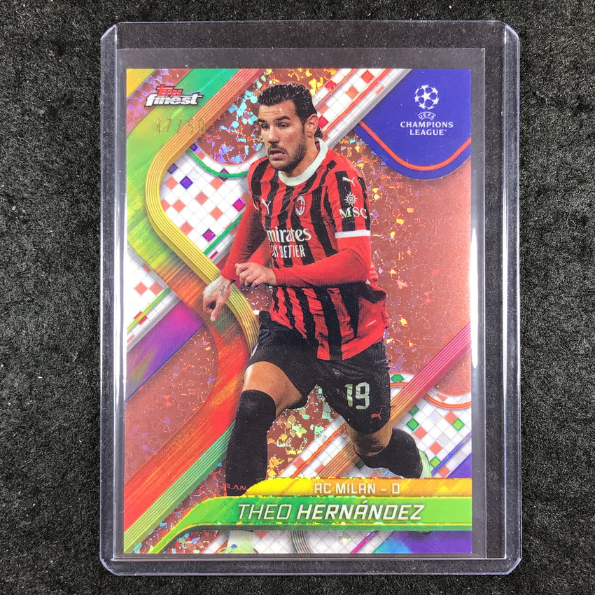 2024-25 Finest UEFA Club Comp THEO HERNANDEZ Rose Gold Mini Diamond 47/50 #143