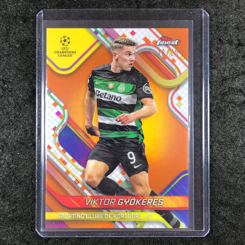 2024-25 Topps Finest UEFA Club Comp VIKTOR GYOKERES Base Orange 18/25 #3