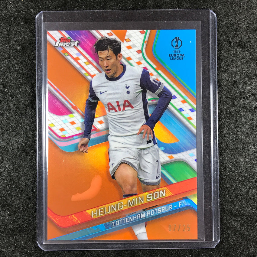 2024-25 Topps Finest UEFA Club Comp HEUNG-MIN SON Base Orange 7/25 #68
