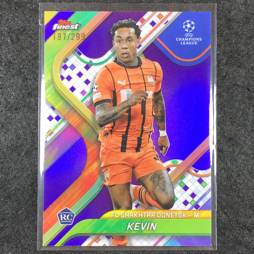 2024-25 Topps Finest UEFA Club Comp KEVIN Rookie Base Purple /299 #81