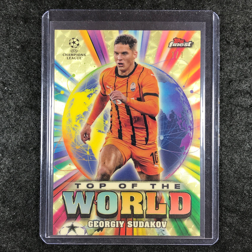 2024-25 Finest UEFA Club Comp GEORGIY SUDAKOV Top of the World Superfractor 1/1