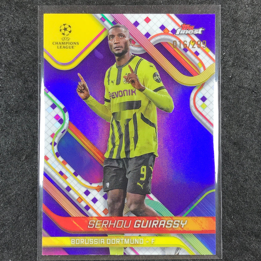 2024-25 Topps Finest UEFA Club Comp SERHOU GUIRASSY Base Purple /299 #82
