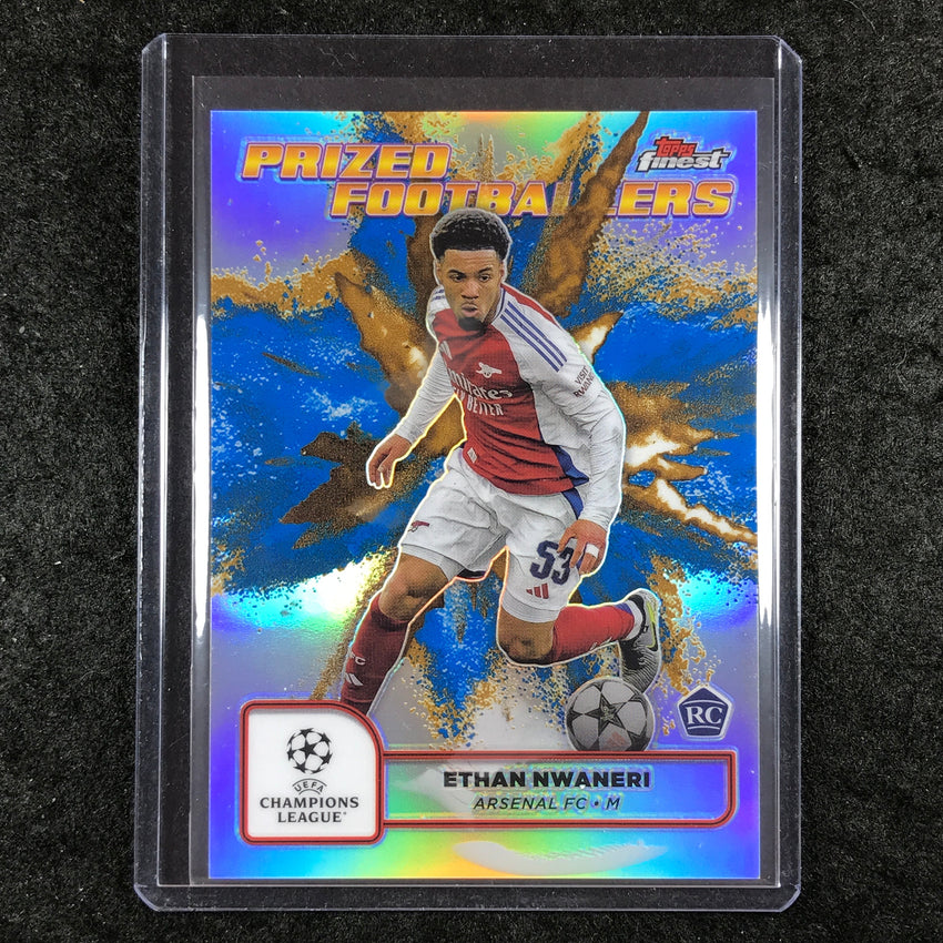 2024-25 Finest UEFA Club Comp Ethan NWANERI Fusion Rookie SSP Blue Gold #24