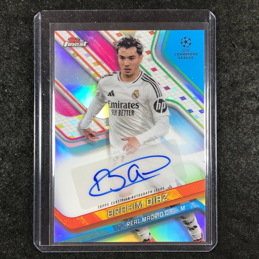2024-25 Topps Finest UEFA Club Comp BRAHIM DIAZ Base Auto Refractor #BD