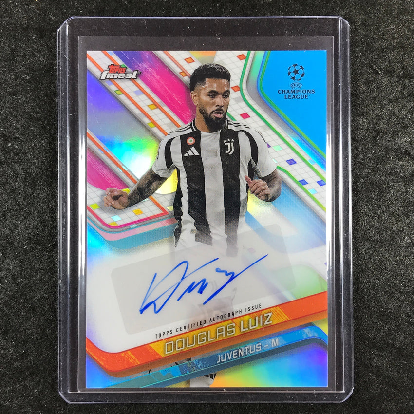 2024-25 Topps Finest UEFA Club Comp DOUGLAS LUIZ Base Auto Refractor #DL