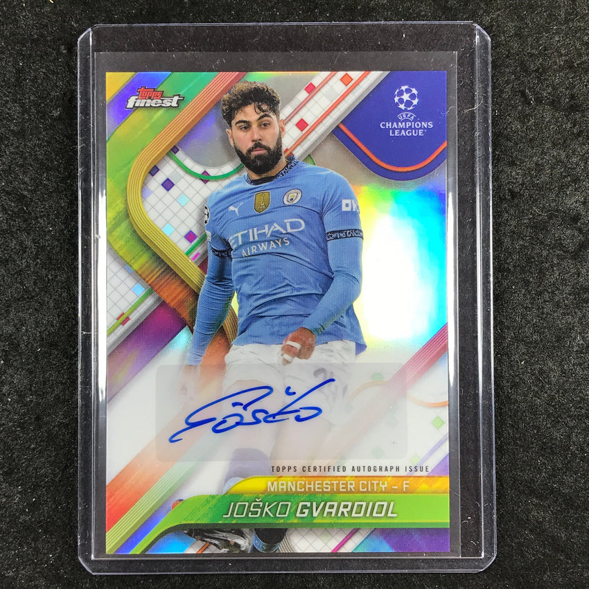 2024-25 Topps Finest UEFA Club Comp JOSKO GVARDIOL Base Auto Refractor #JG