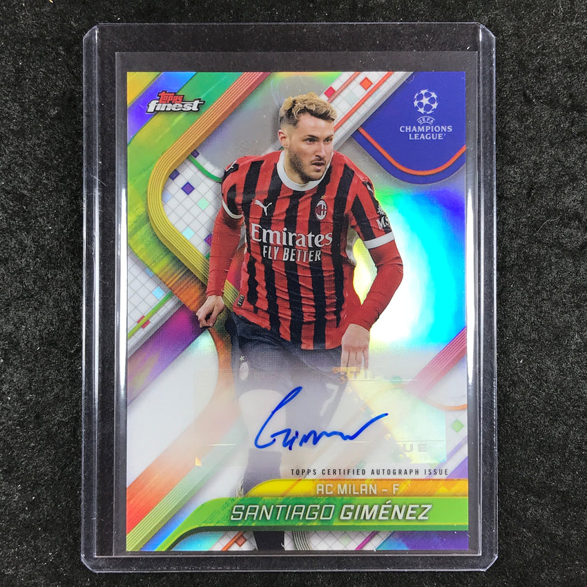 2024-25 Topps Finest UEFA Club Comp SANTIAGO GIMENEZ Base Auto Refractor #SG